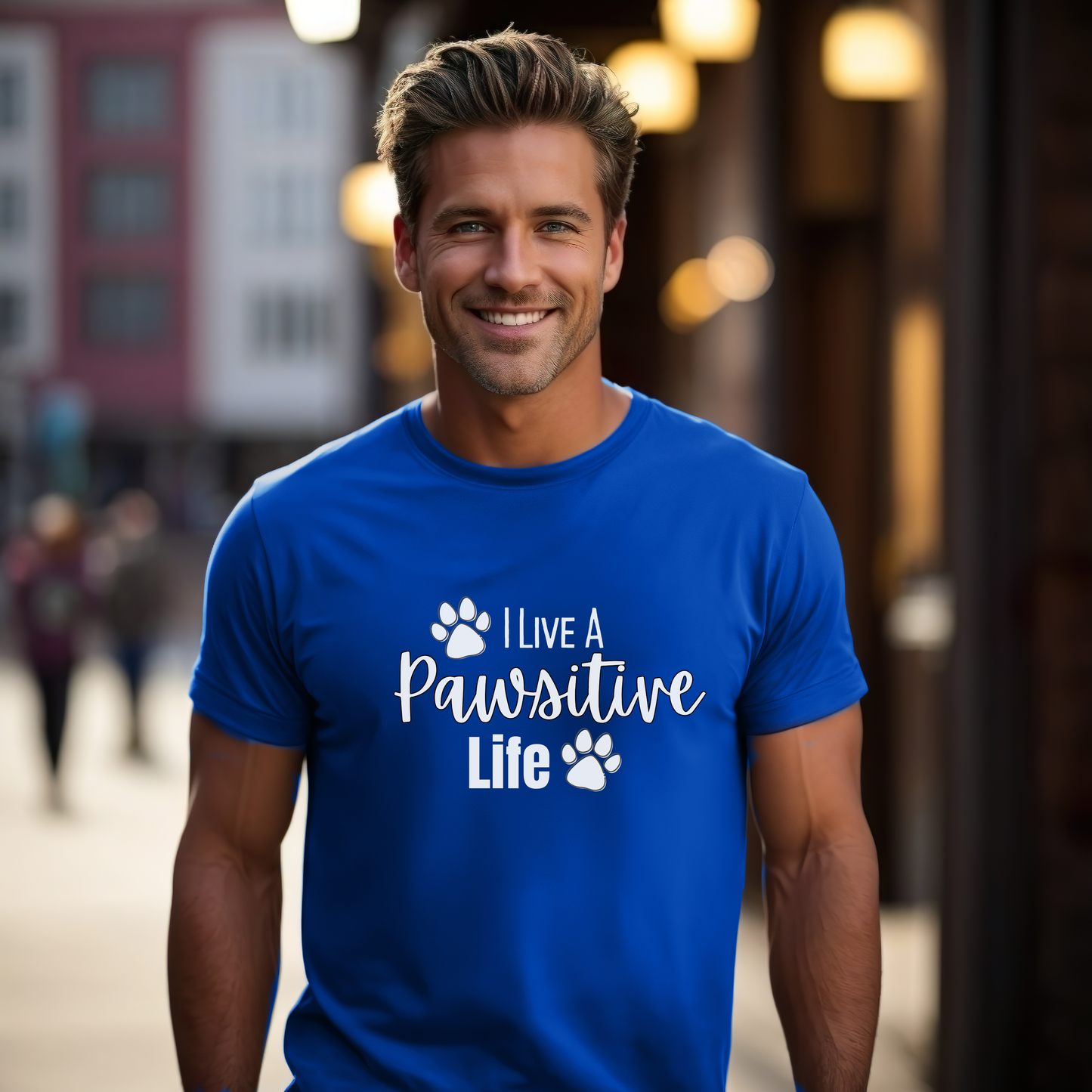 PAWSITIVE Graphic Tees Cute Funny Humor Animal Lovers Gift T-Shirt Pawsitive Life Fun