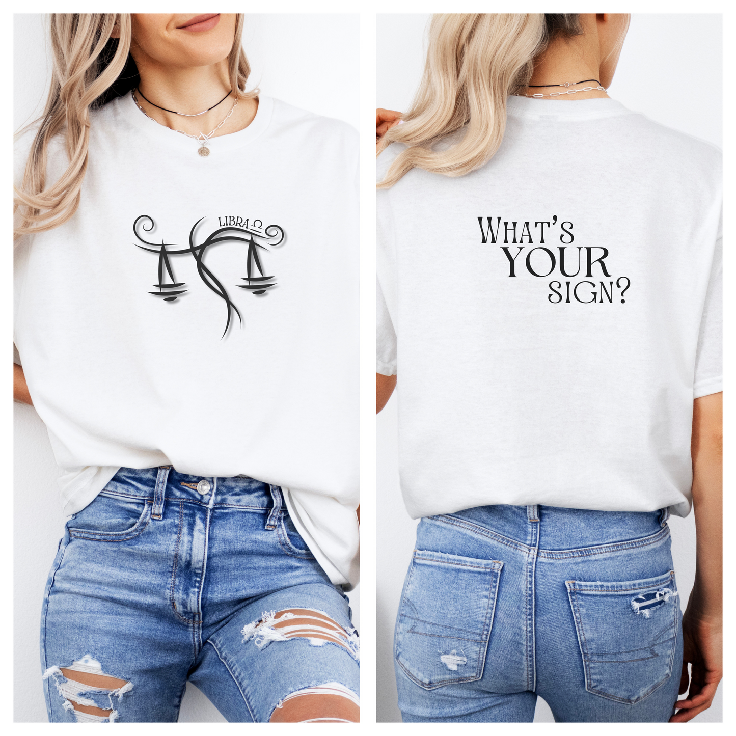 LIBRA - Zodiac Sign Cotton Tee Collection | What's Your Sign
