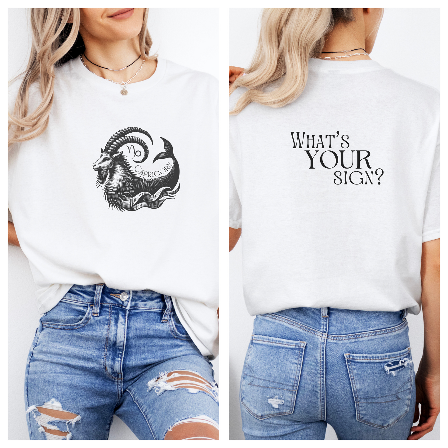 CAPRICORN - Zodiac Sign Cotton Tee Collection | What's Your Sign
