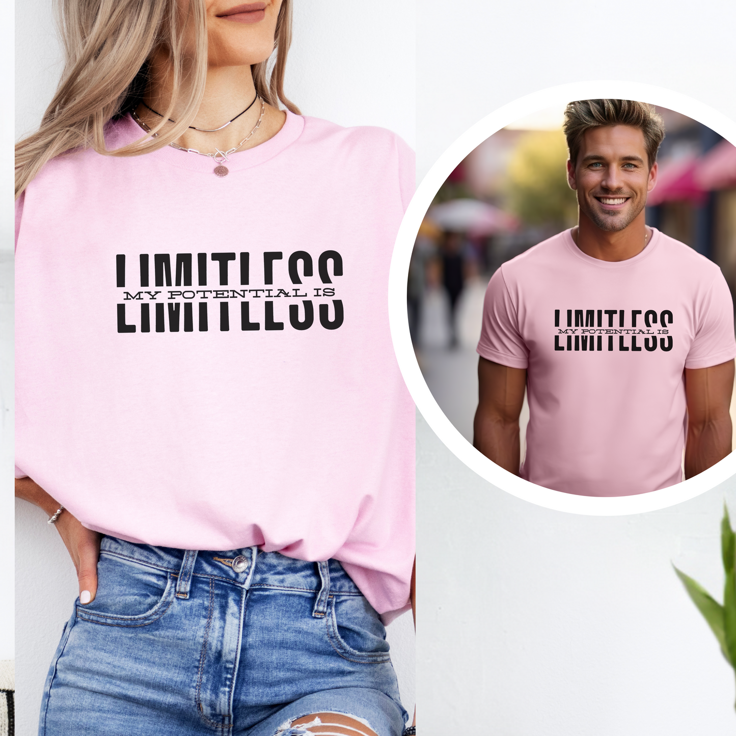 My Potential Is Limitless Graphic Tee | Motivational Quote Top | Positive Message T-Shirt