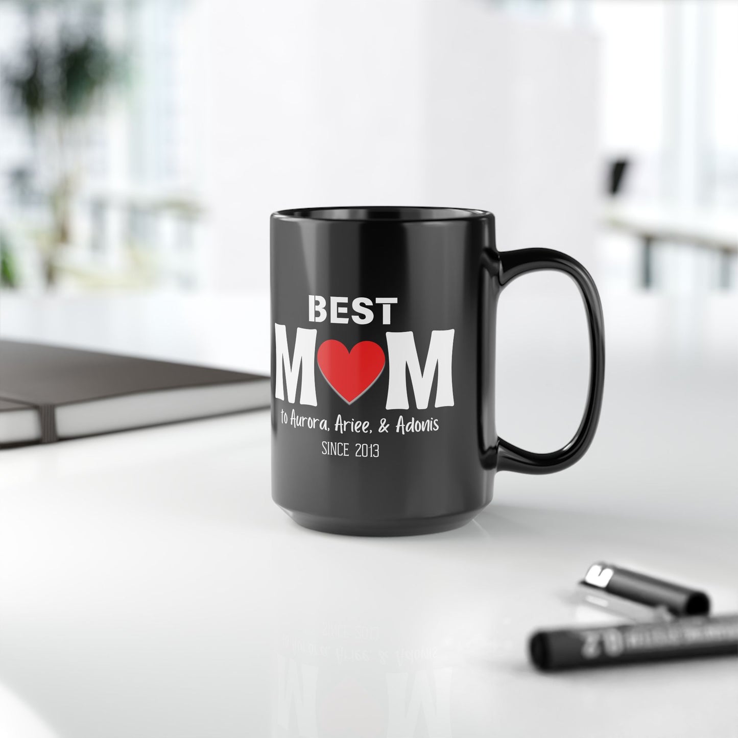 Personalized "Best Mom/Dad" Mug with Kids' Names and Year