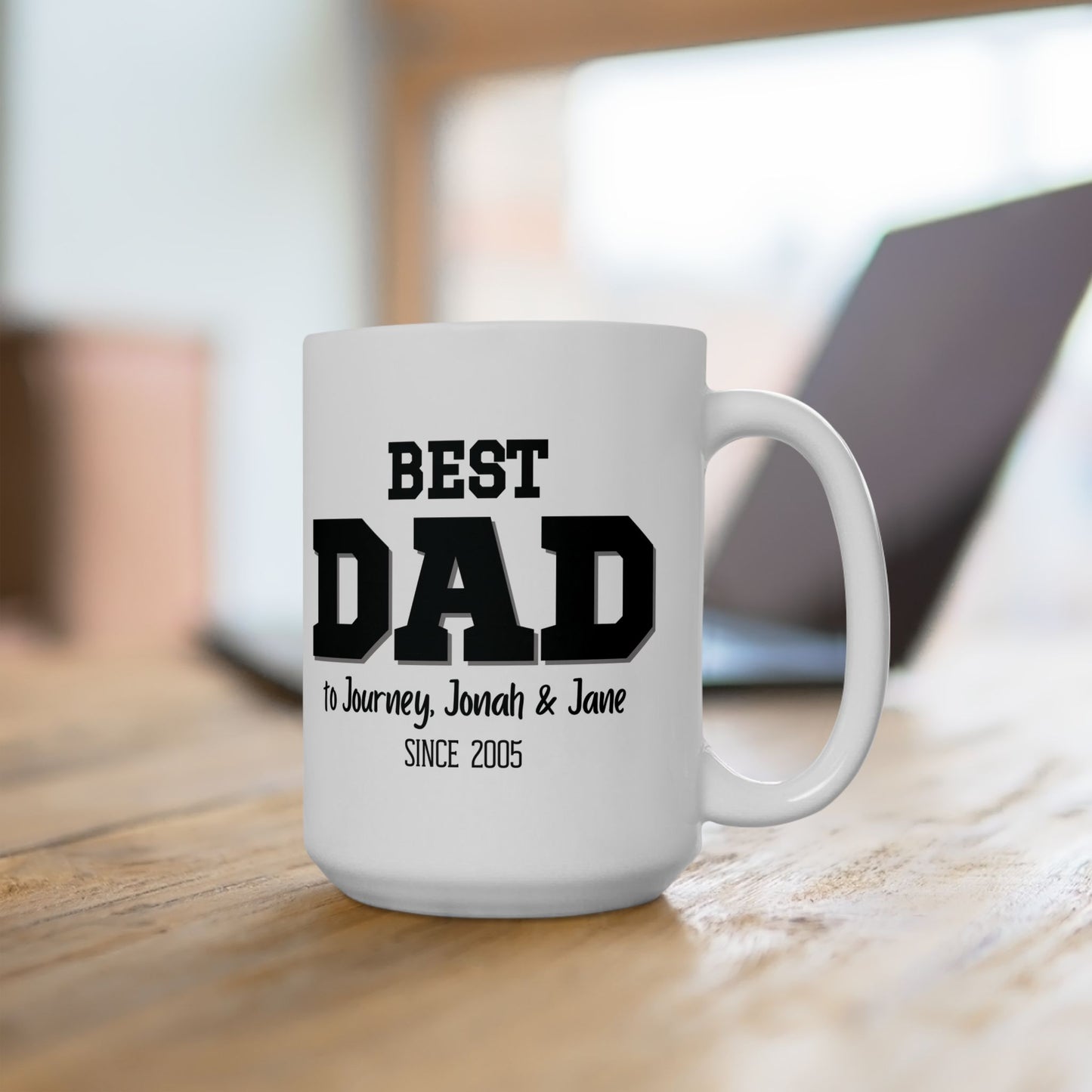 Personalized "Best Mom/Dad" Mug with Kids' Names and Year