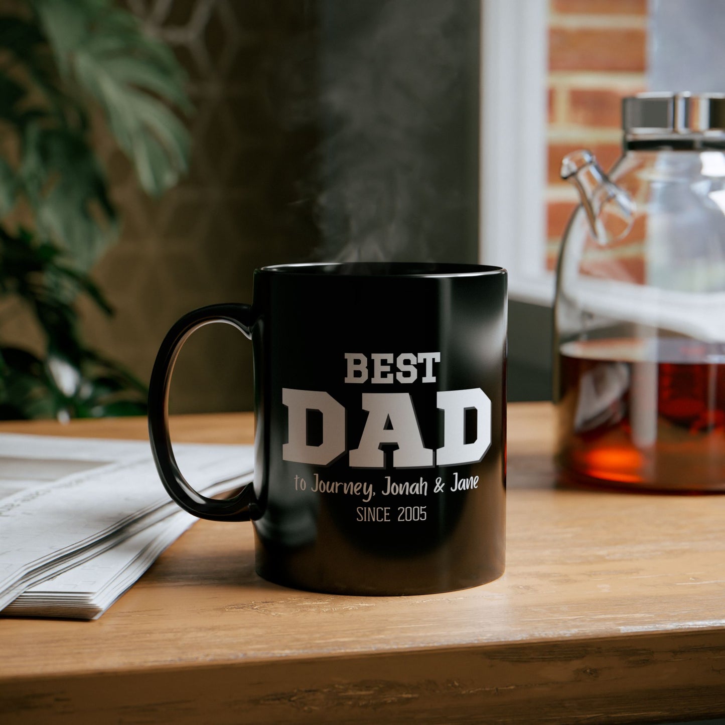 Personalized "Best Mom/Dad" Mug with Kids' Names and Year