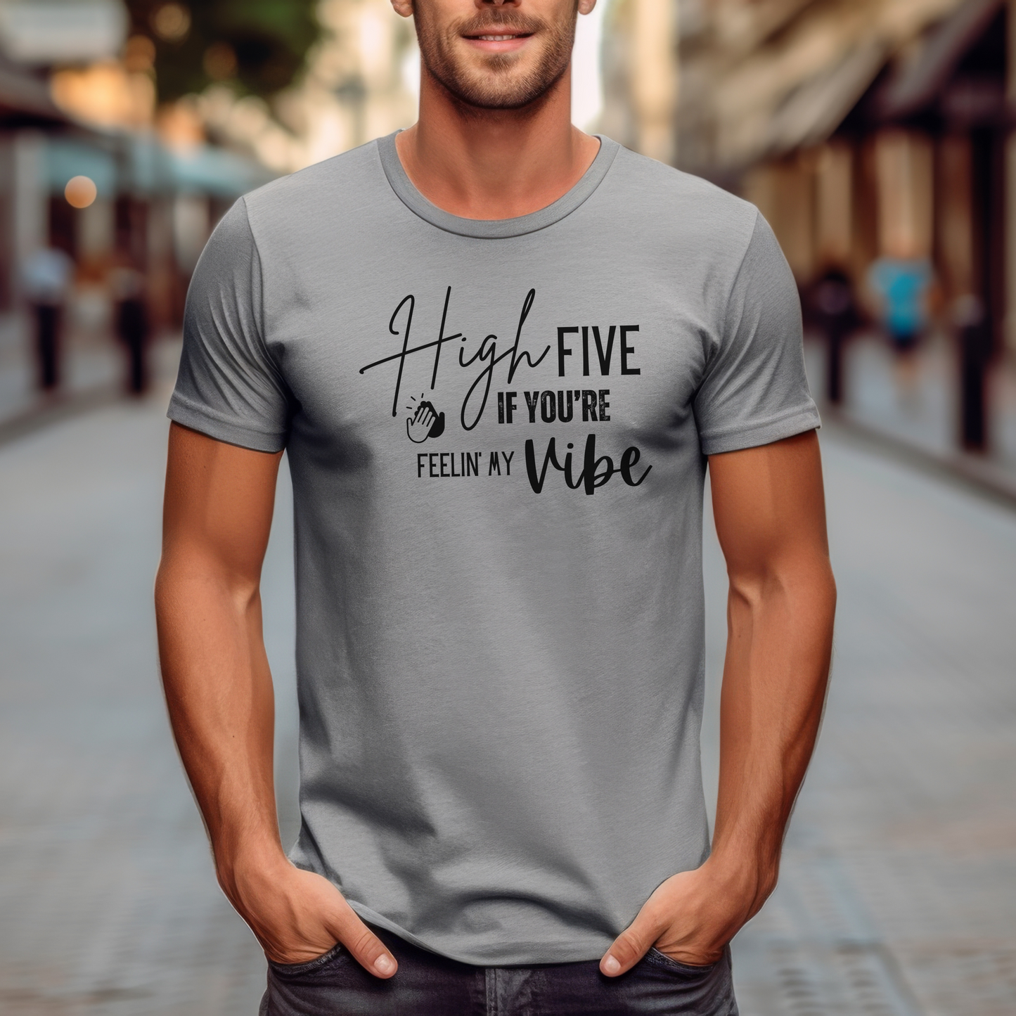 High Five Vibe T-Shirt | Fun Graphic Tee | Positive Vibes Tee
