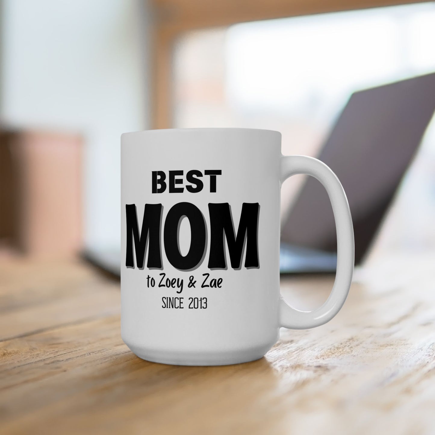 Personalized "Best Mom/Dad" Mug with Kids' Names and Year