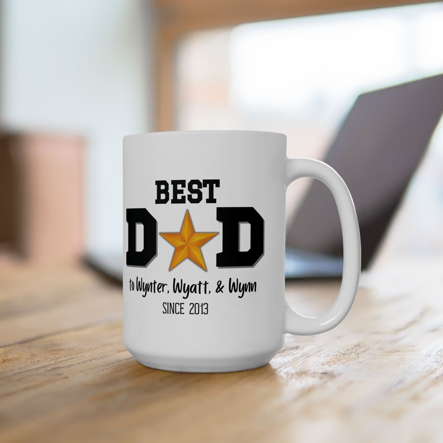 Personalized "Best Mom/Dad" Mug with Kids' Names and Year