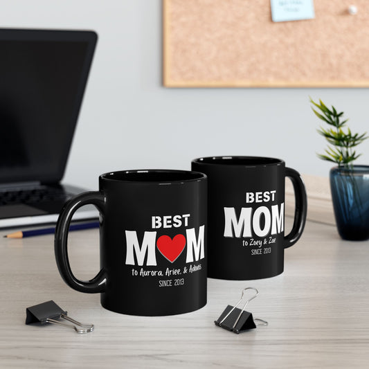 Personalized "Best Mom/Dad" Mug with Kids' Names and Year