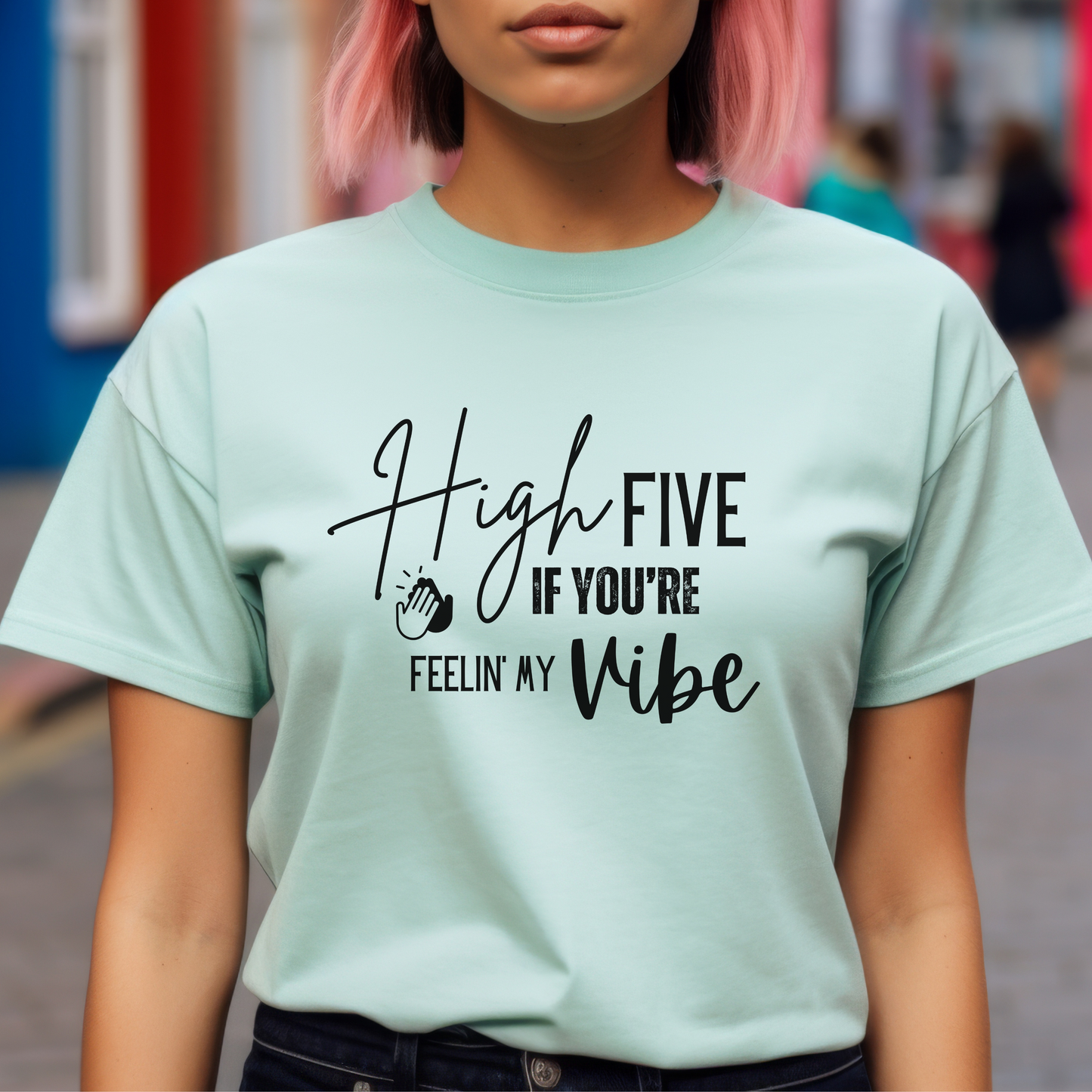 High Five Vibe T-Shirt | Fun Graphic Tee | Positive Vibes Tee
