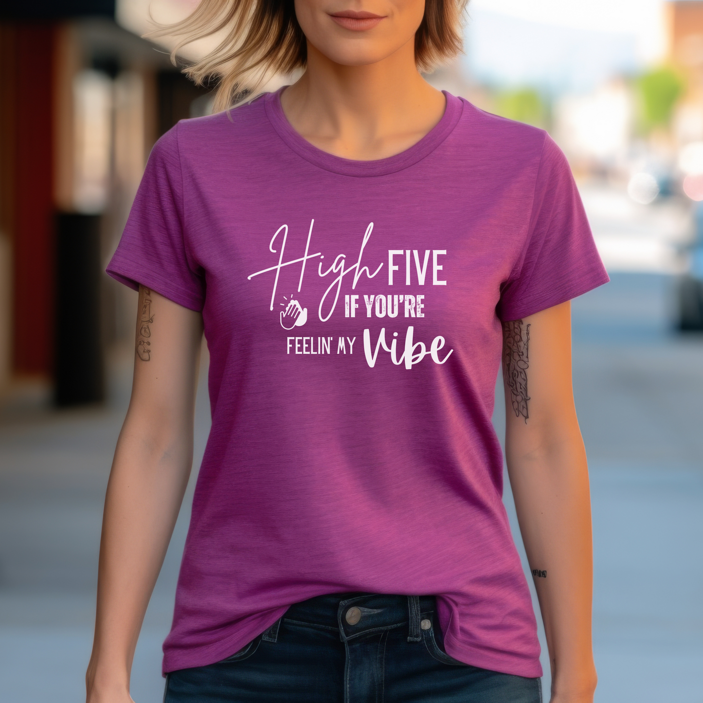 High Five Vibe T-Shirt | Fun Graphic Tee | Positive Vibes Tee