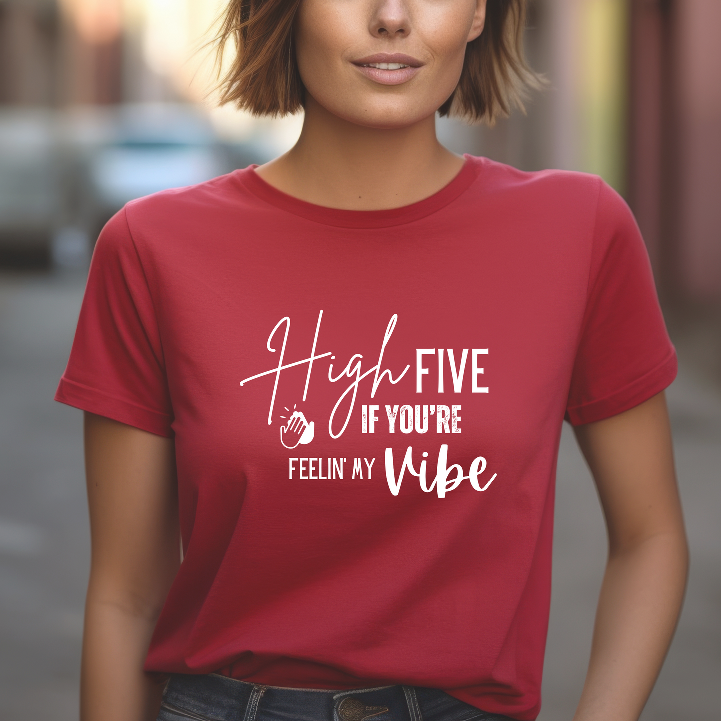High Five Vibe T-Shirt | Fun Graphic Tee | Positive Vibes Tee