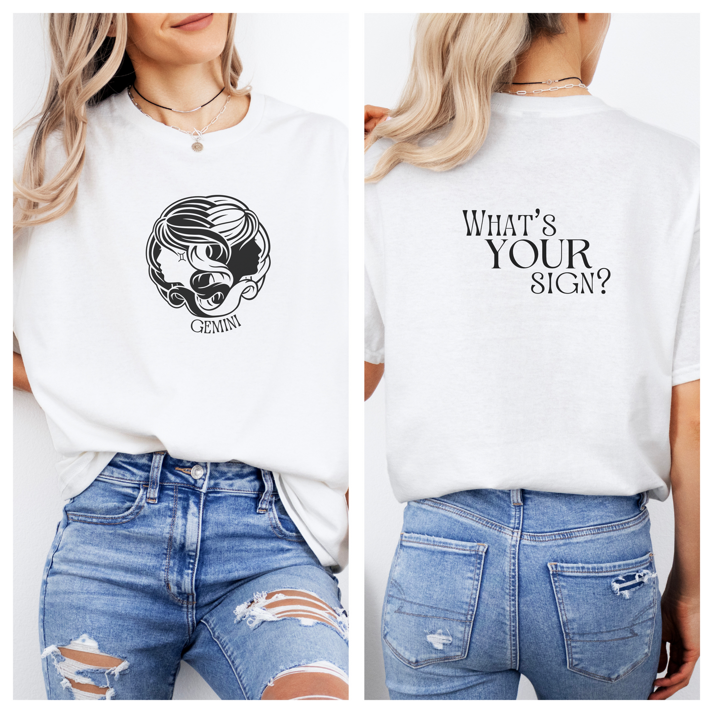 GEMINI - Zodiac Sign Cotton Tee Collection | What's Your Sign