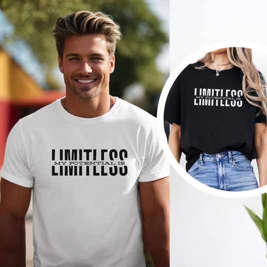 My Potential Is Limitless Graphic Tee | Motivational Quote Top | Positive Message T-Shirt