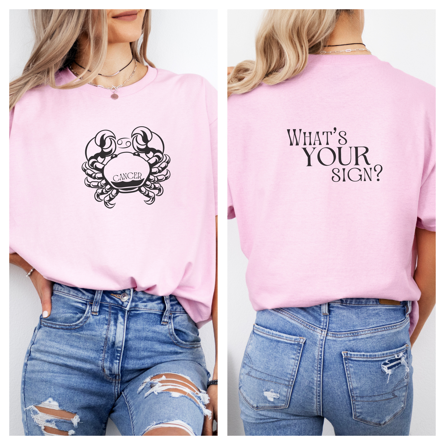 Cancer - Zodiac Sign Cotton Tee Collection | What's Your Sign