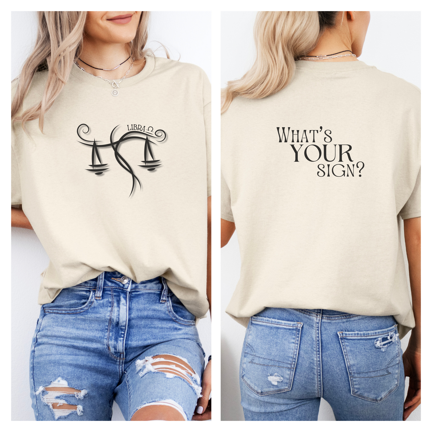 LIBRA - Zodiac Sign Cotton Tee Collection | What's Your Sign