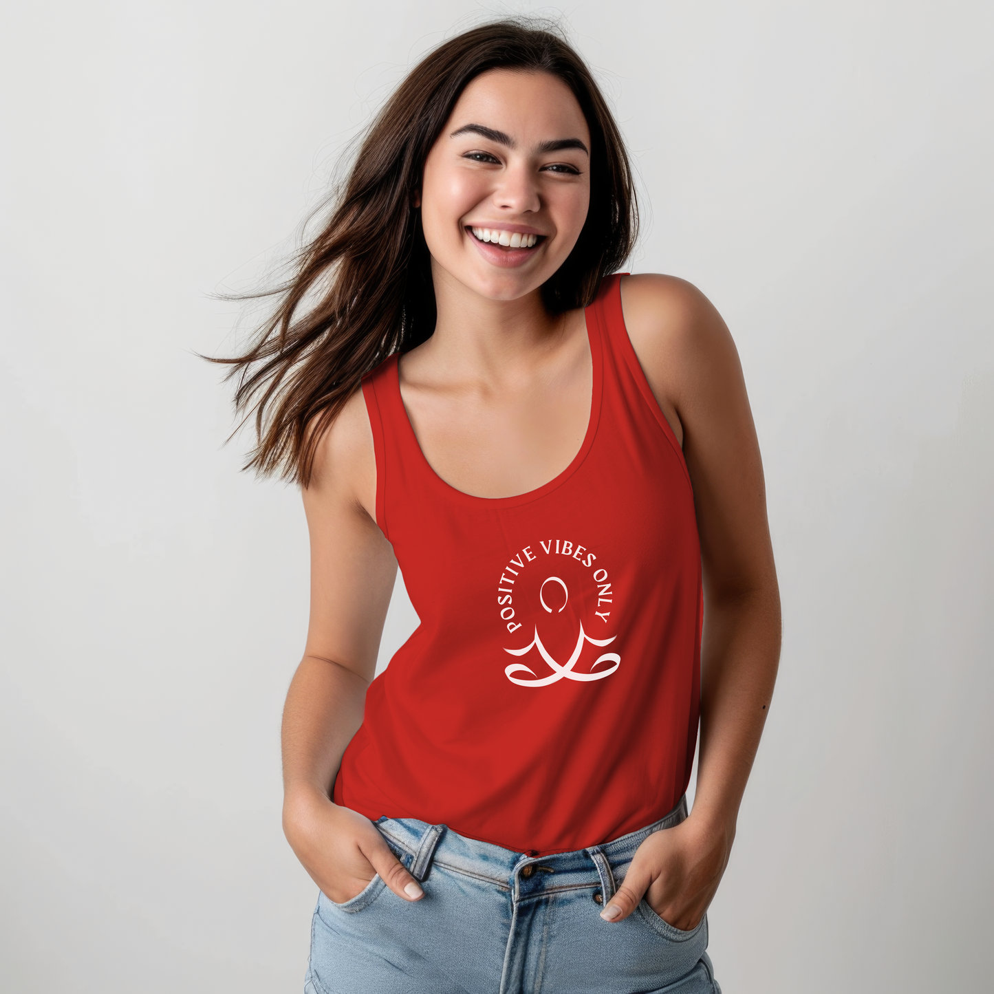 Positive Vibes Only Tank Top | Casual Vibe | Gym Wear | Unisex Summer Tank Tops