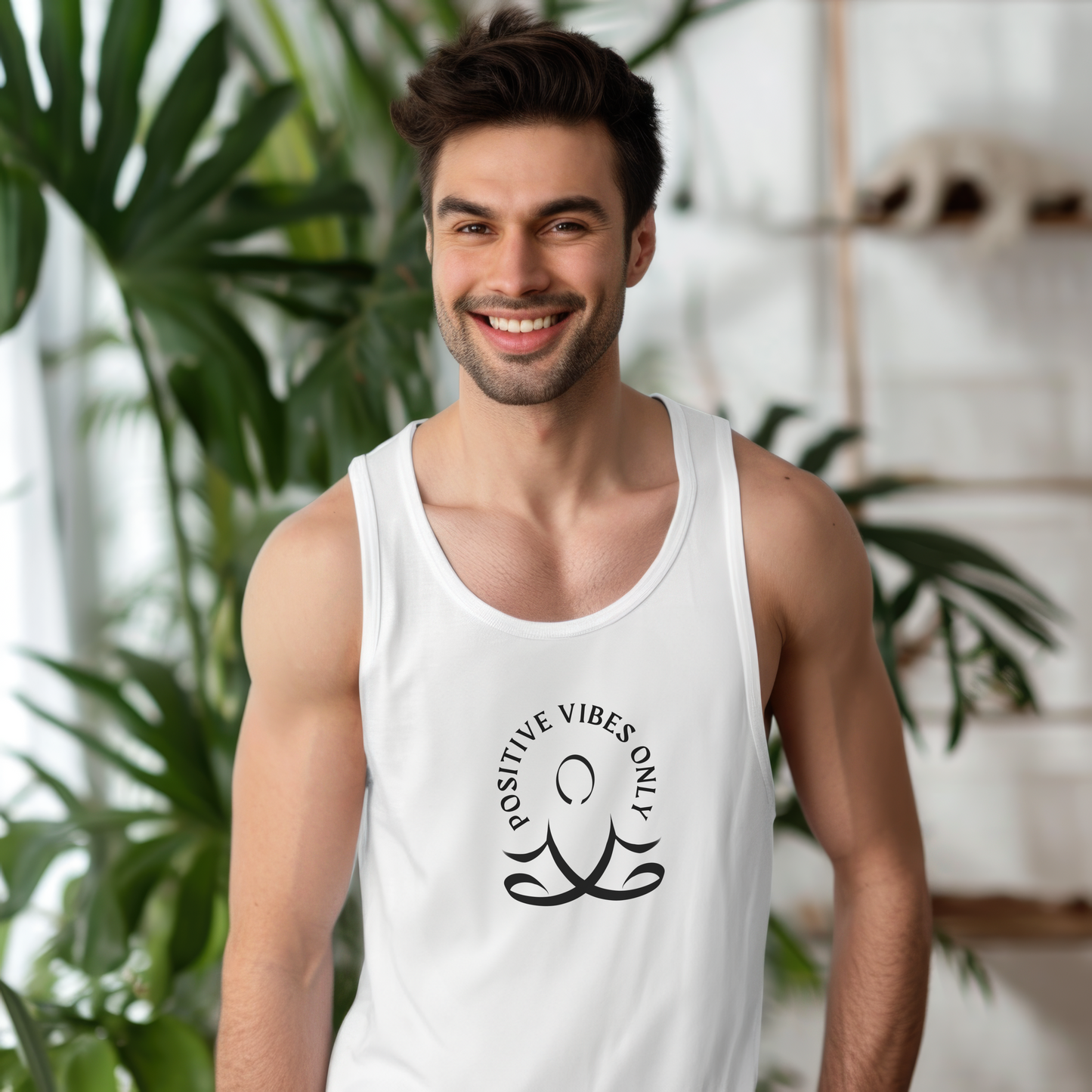 Positive Vibes Only Tank Top | Casual Vibe | Gym Wear | Unisex Summer Tank Tops