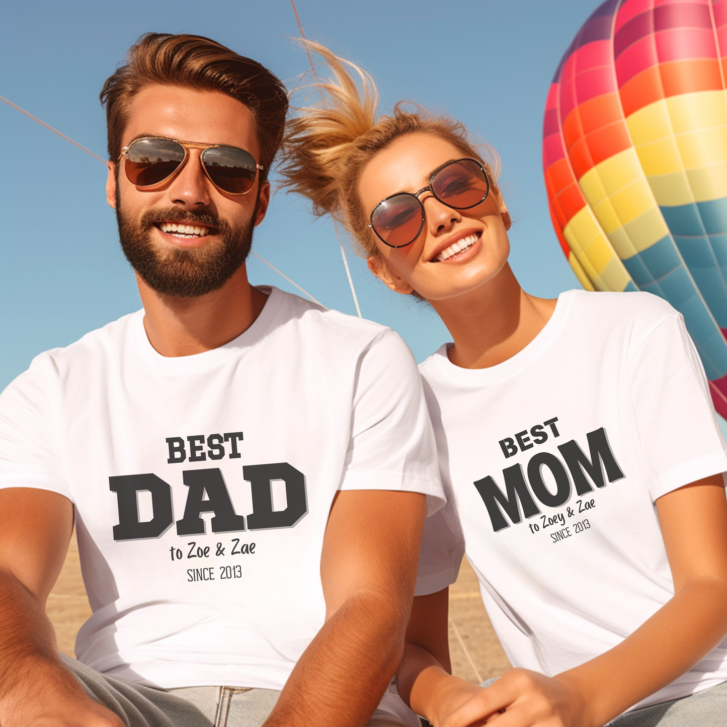 Personalized 'BEST DAD' Shirt | Kids' Names & Year