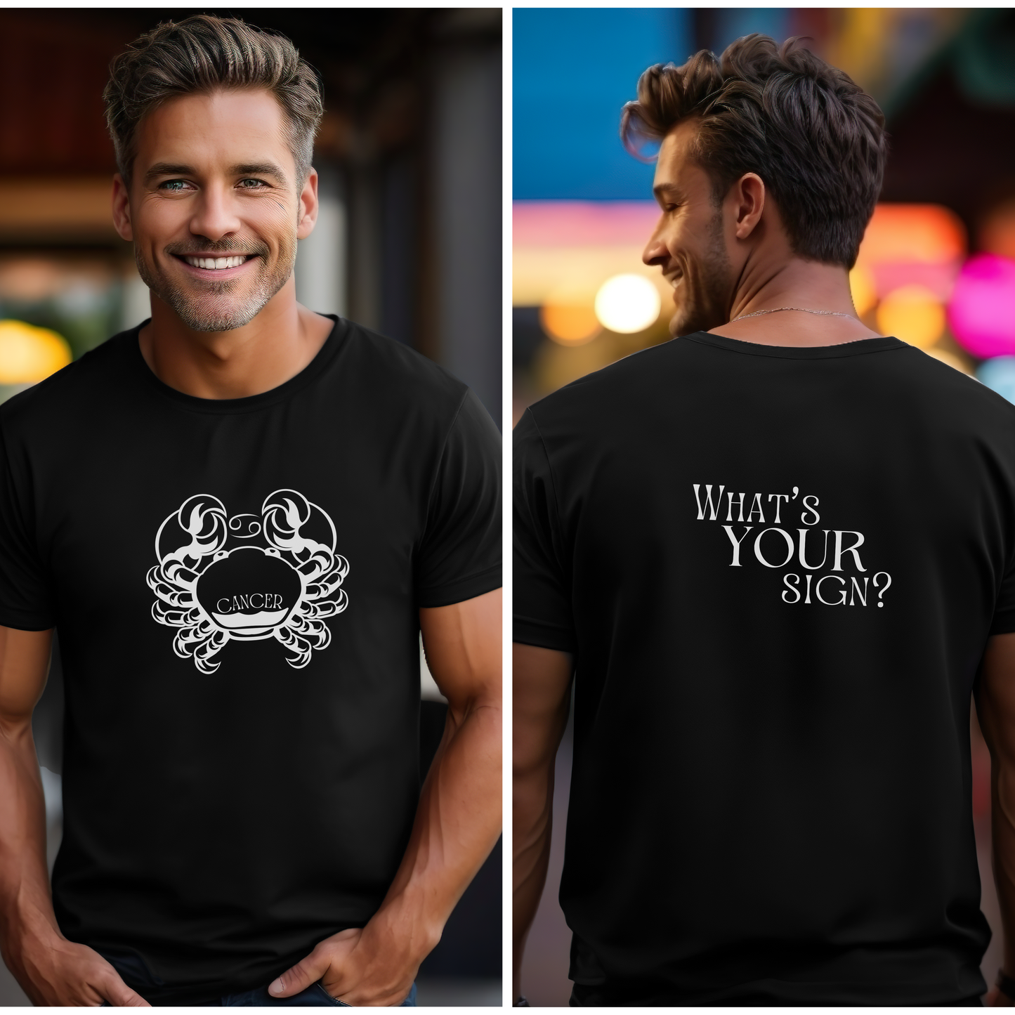 Cancer - Zodiac Sign Cotton Tee Collection | What's Your Sign