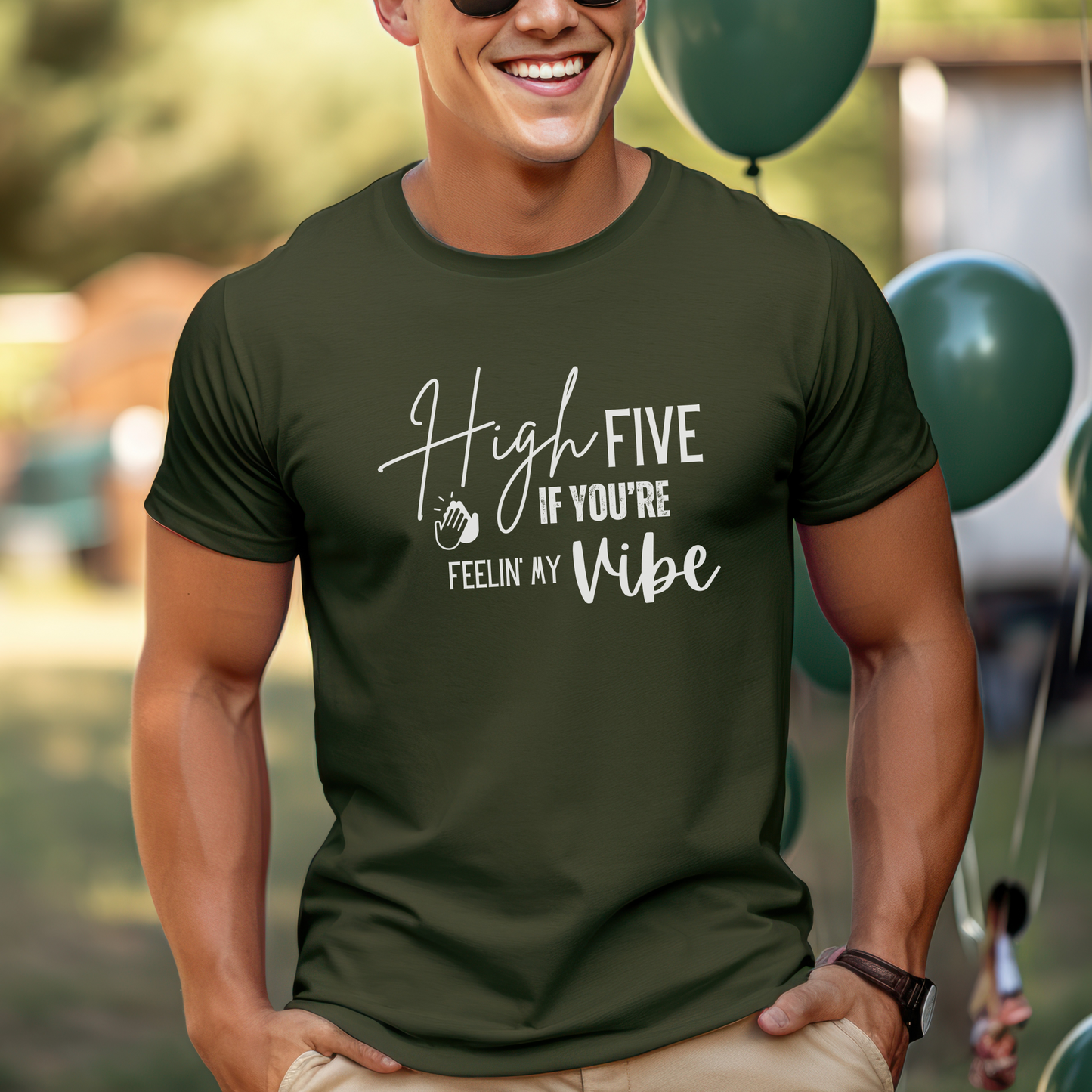 High Five Vibe T-Shirt | Fun Graphic Tee | Positive Vibes Tee