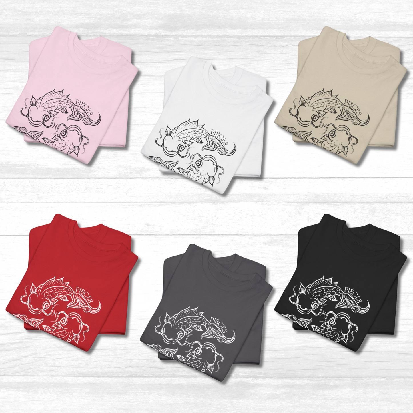PISCES - Zodiac Sign Cotton Tee Collection | What's Your Sign