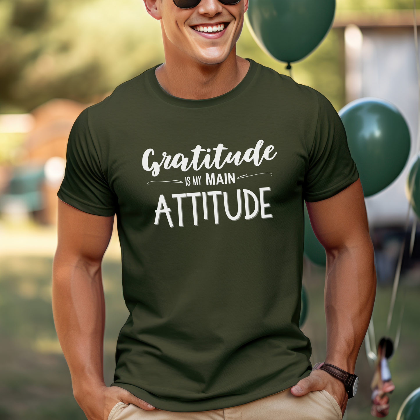 Gratitude Is My Main Attitude | Positive Apparel | Motivational Tee