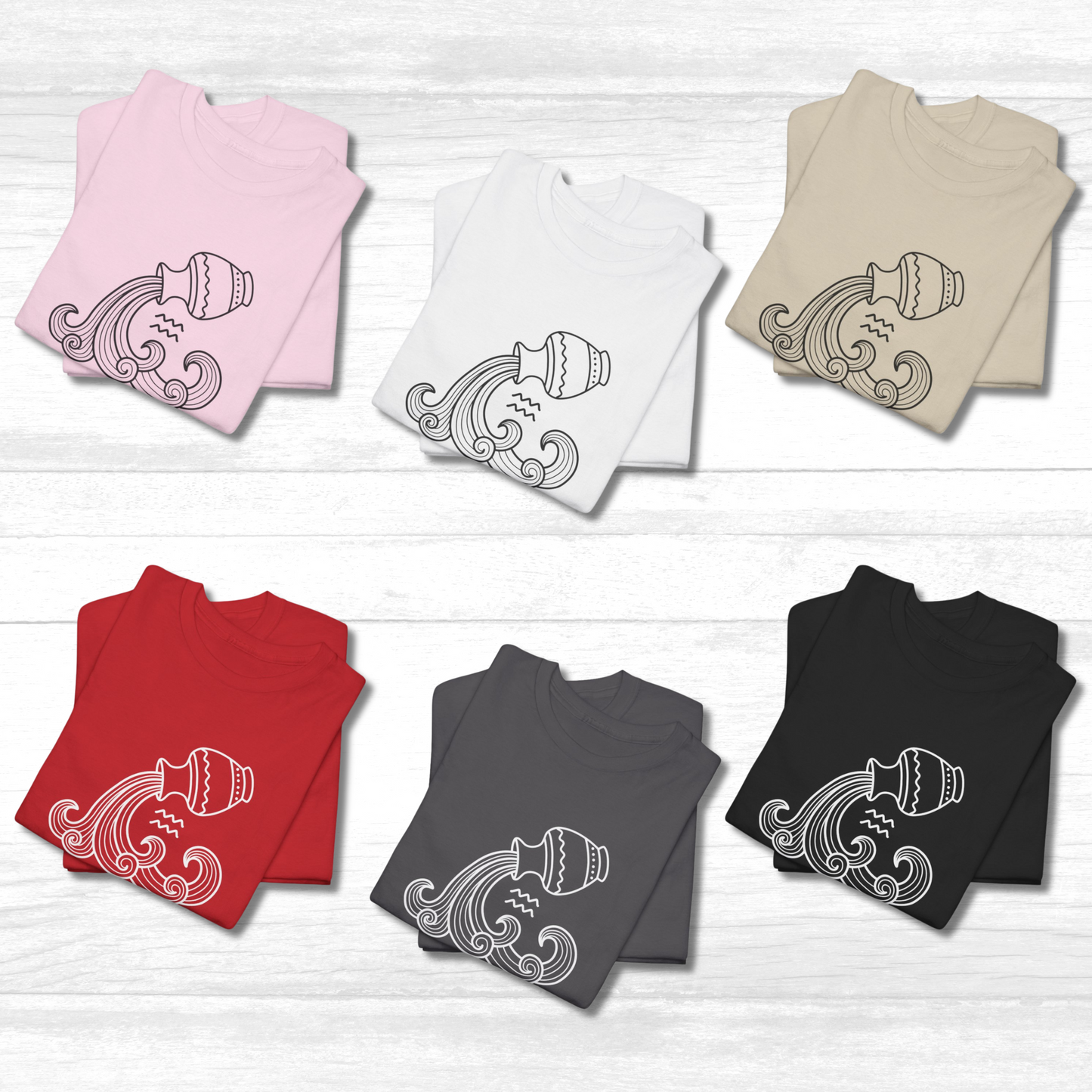 AQUARIUS - Zodiac Sign Cotton Tee Collection | What's Your Sign