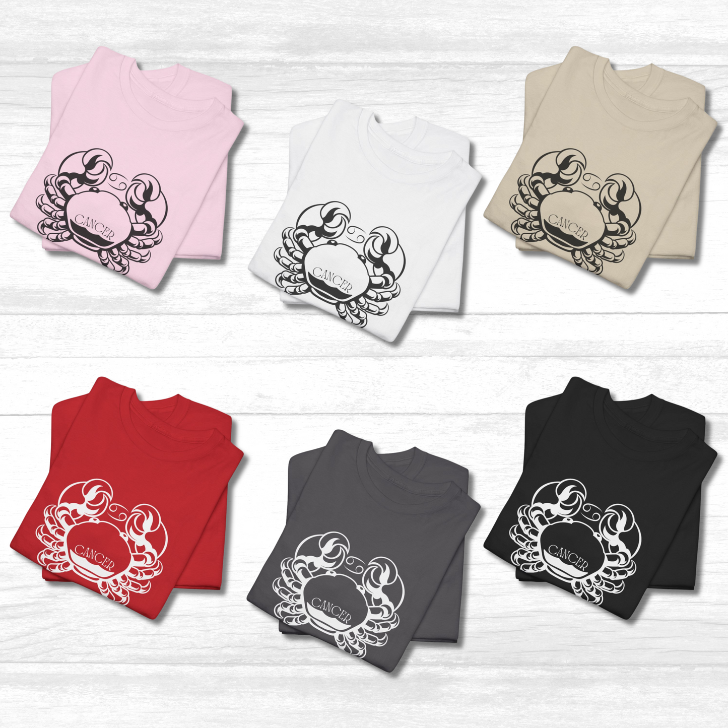 Cancer - Zodiac Sign Cotton Tee Collection | What's Your Sign