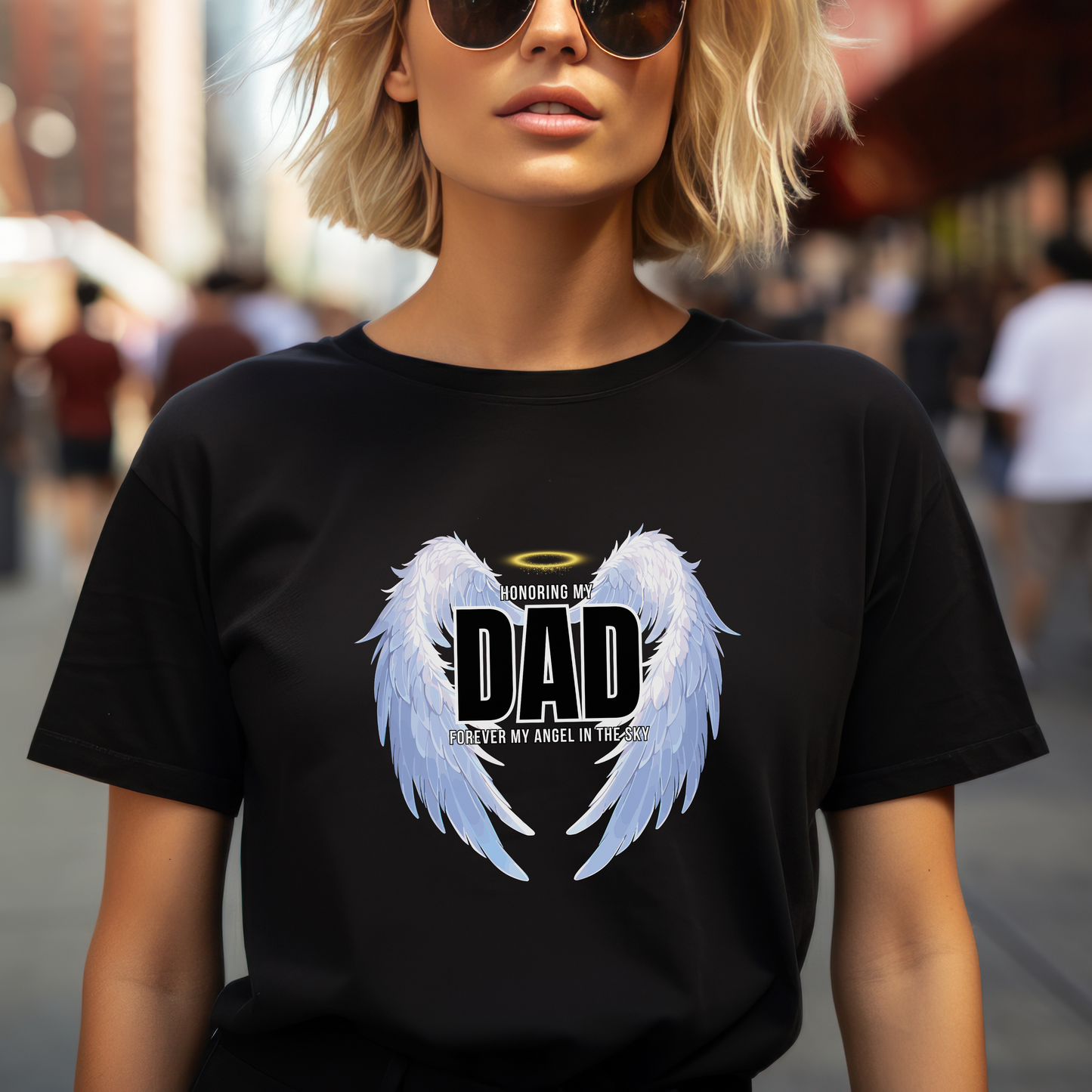 Honoring DAD Dedication Shirt with Wings