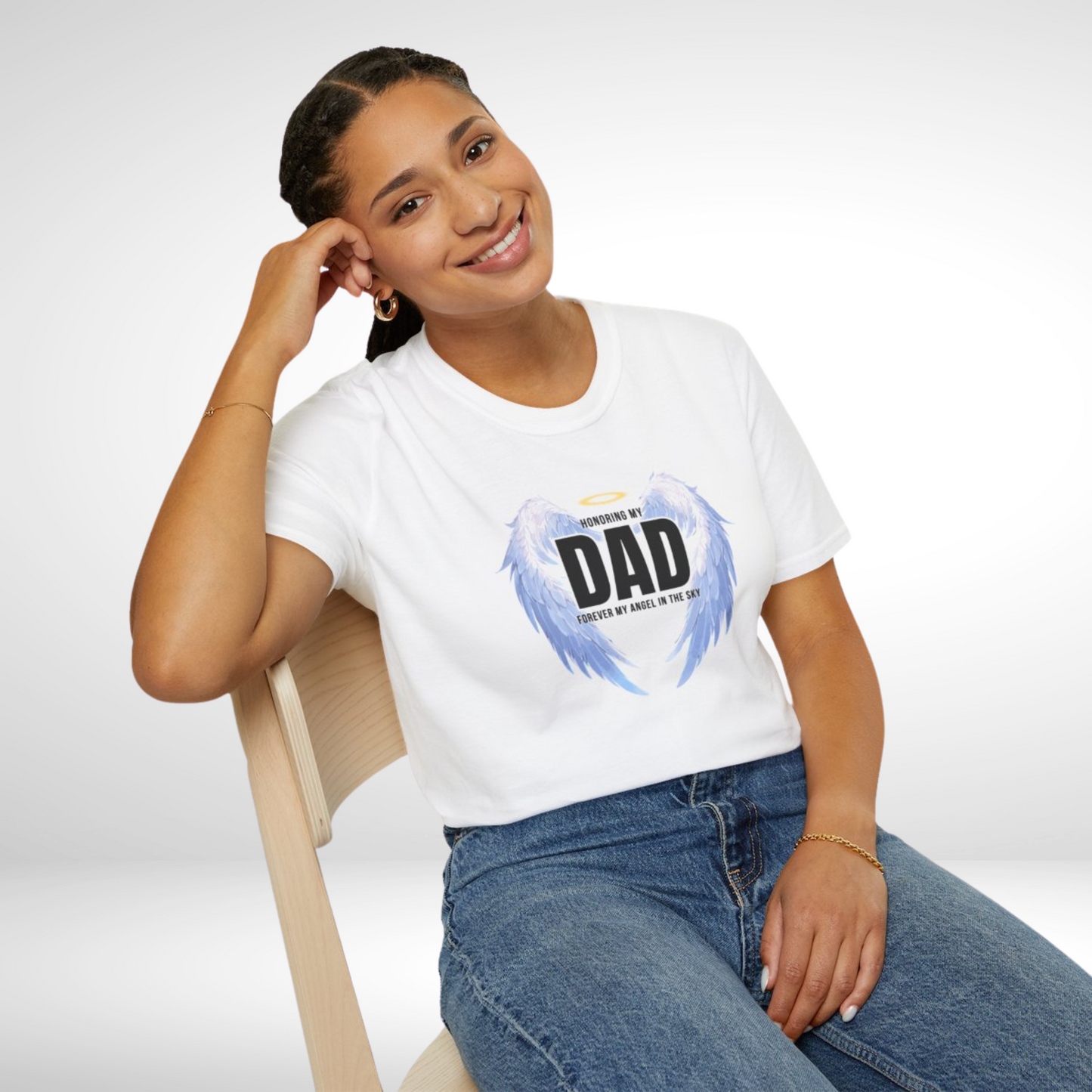Honoring DAD Dedication Shirt with Wings