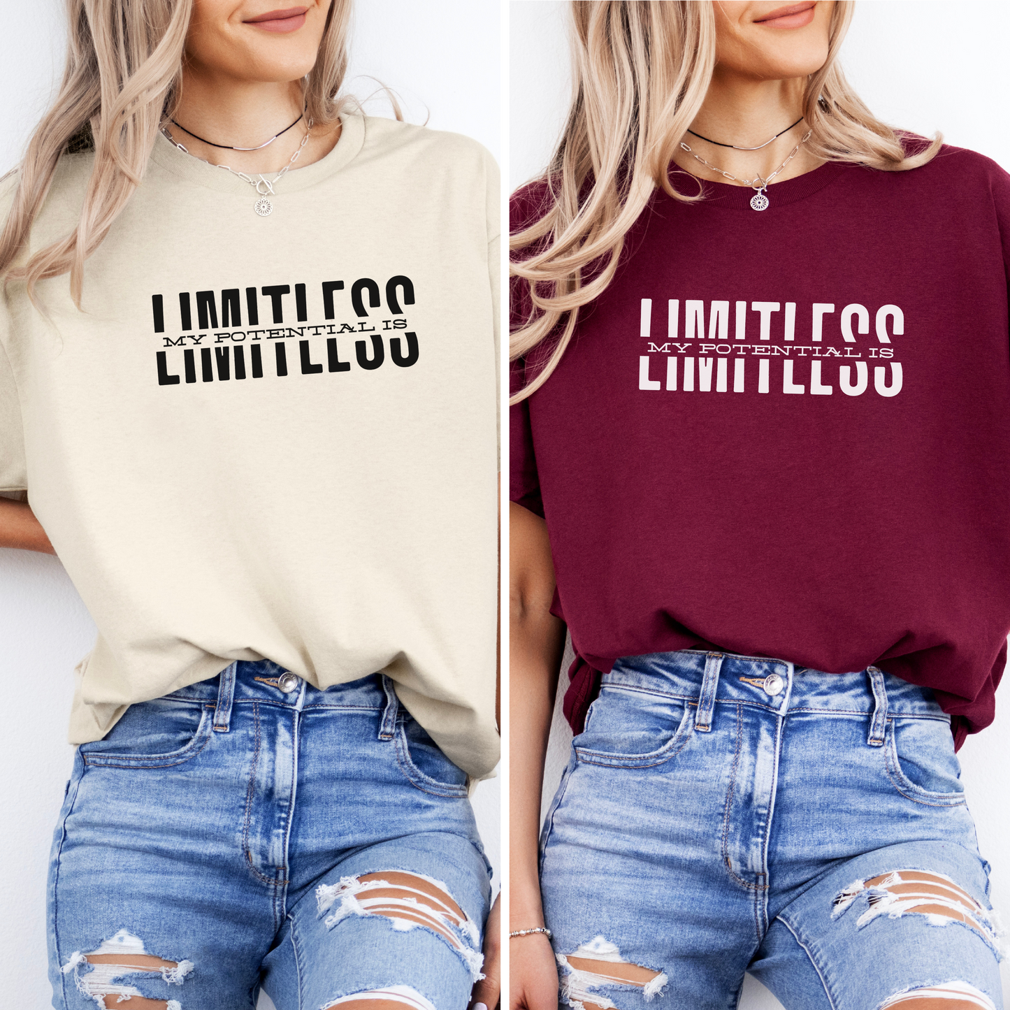 My Potential Is Limitless Graphic Tee | Motivational Quote Top | Positive Message T-Shirt
