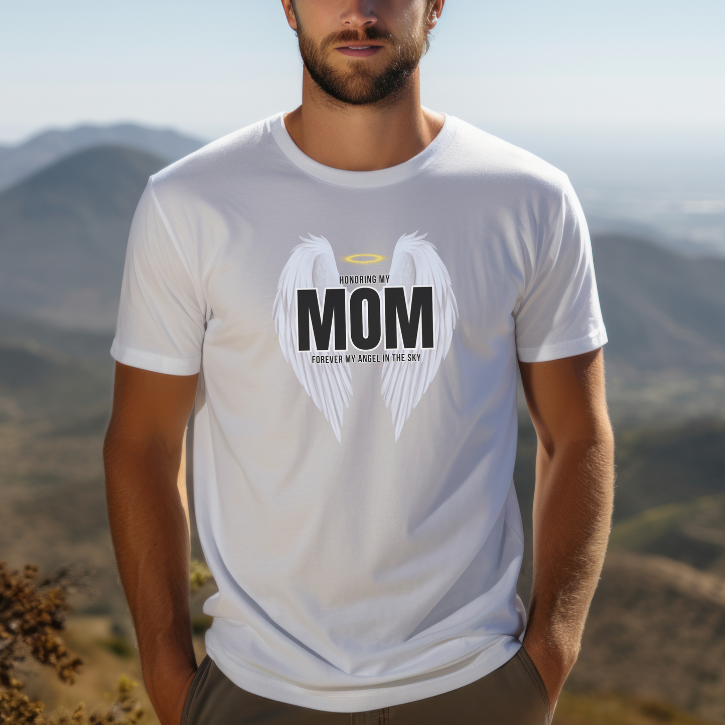 Honoring MOM Dedication Shirt with Wings