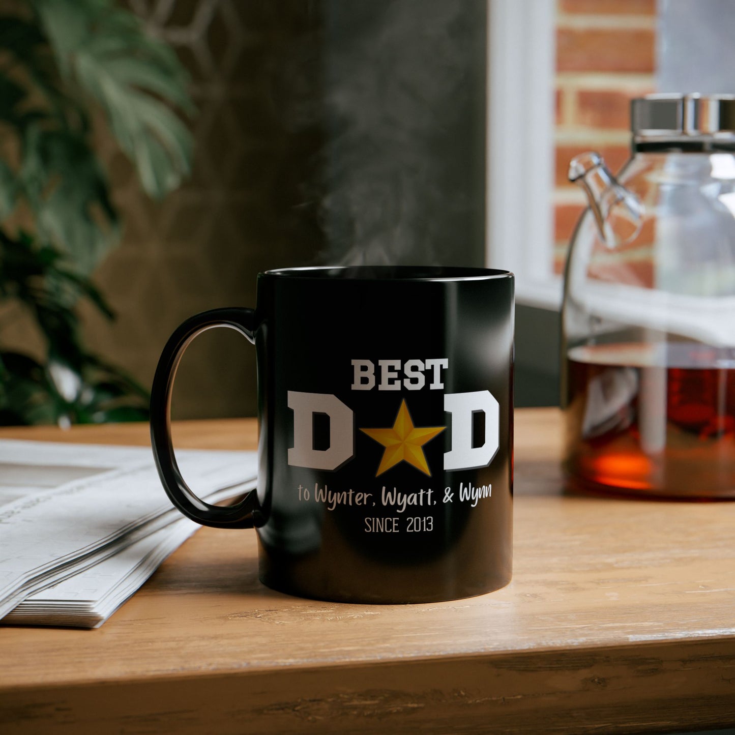 Personalized "Best Mom/Dad" Mug with Kids' Names and Year
