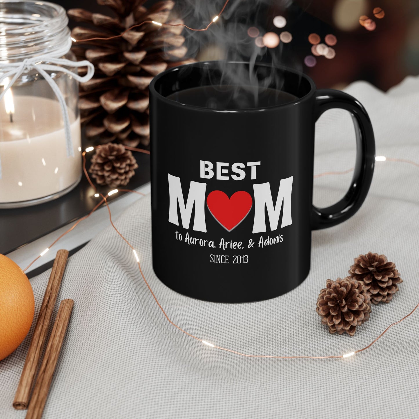 Personalized "Best Mom/Dad" Mug with Kids' Names and Year